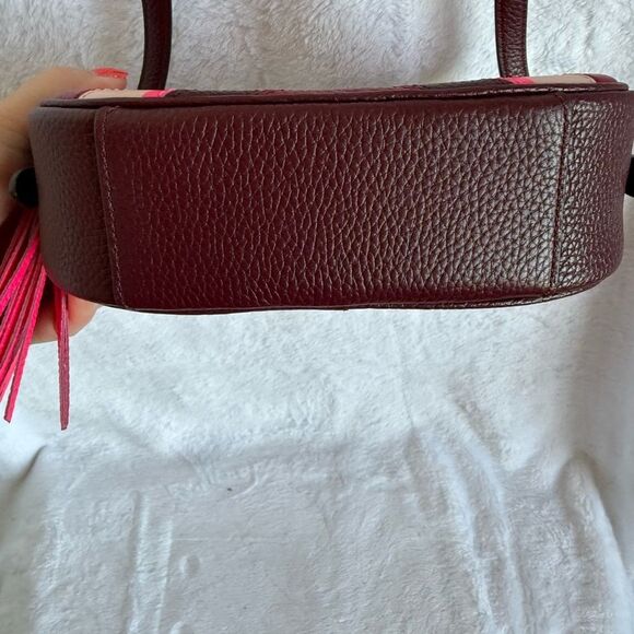 Kate Spade Kourtney Pink & Burgundy Chevron Crossbody Bag - Picture 6 of 10